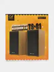 Желтый колонки для компьютера GFPoWeR TS-01, 2.0, 6Вт, питание от USB