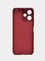 Тёмно-бордовый чехол для Xiaomi Redmi 12 5G (Сяоми Редми 12), с мягкой подкладкой