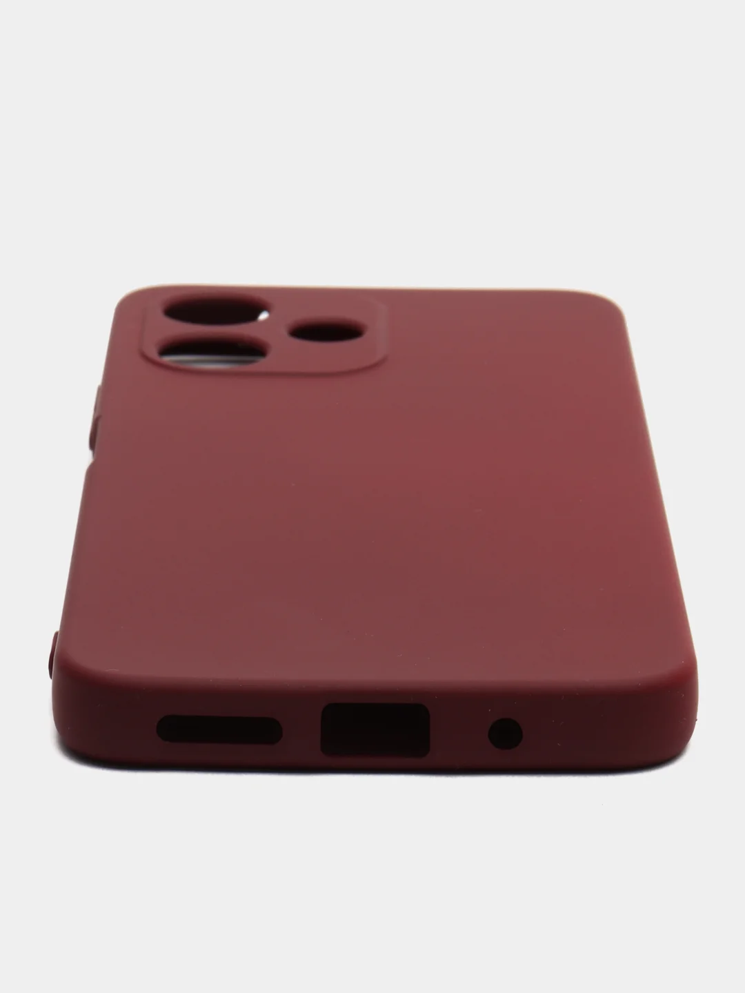 Тёмно-бордовый чехол для Xiaomi Redmi 12 5G (Сяоми Редми 12), с мягкой подкладкой