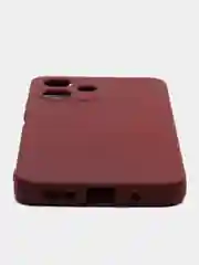 Тёмно-бордовый чехол для Xiaomi Redmi 12 5G (Сяоми Редми 12), с мягкой подкладкой