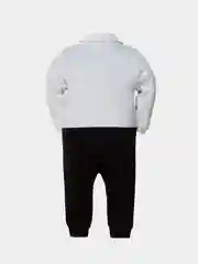 Белый комбинезон ясельный, для мальчика, черный, белый