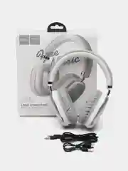 Серебряный беспроводные накладные наушники Hoco W35 Wireless Headphones, полноразмерные
