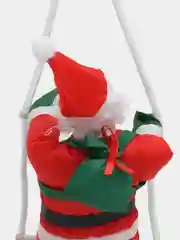 Аметистовый новогоднее украшение "Санта на лестнице"