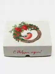 Разноцветный коробка подарочная новогодняя  "Новый год", складная