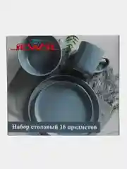 Светло-синий набор столовый JEWEL "Гармония", 16 предметов, керамика
