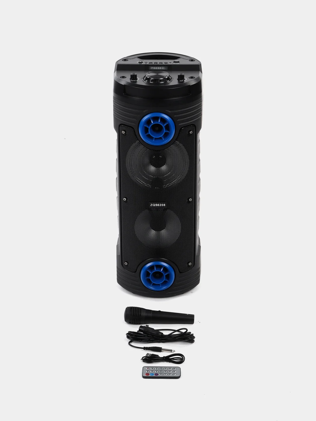Голубой колонка портативная ZQS, 10 видов , беспроводная, Bluetooth, с микрофоном