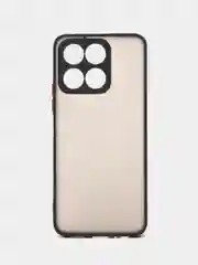 Черный чехол Honor X6a / Хонор Х6а, пластиковый, матовый, с цветными кнопками