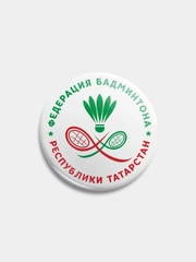 Значок "Бадминтон", 56 мм