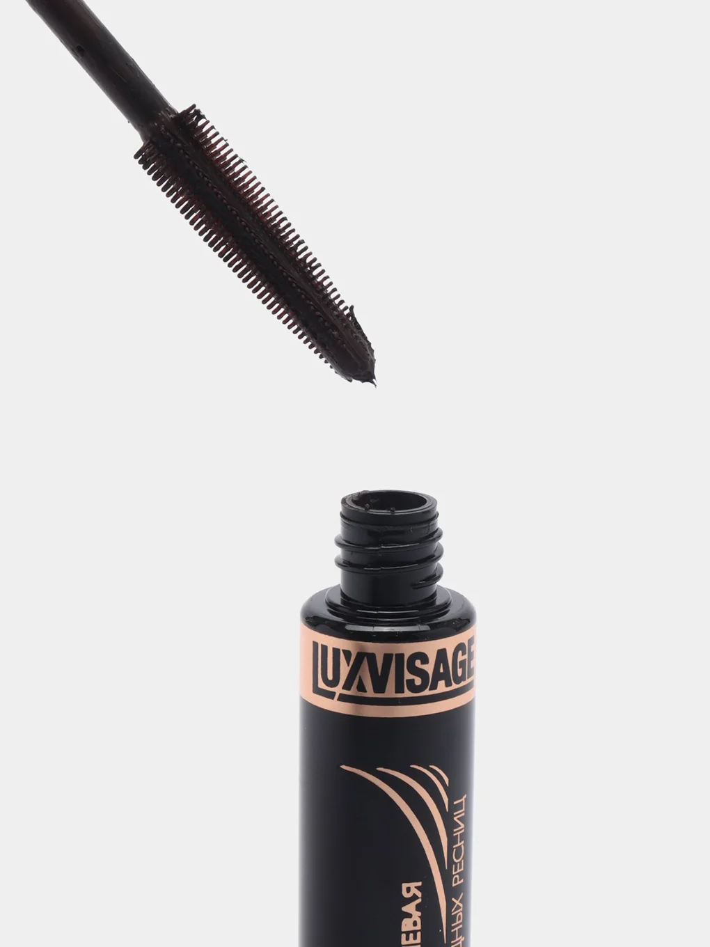 Коричневый тушь для ресниц XXL Luxvisage (Люксвизаж) "Суперобъем-эффект накладных ресниц"