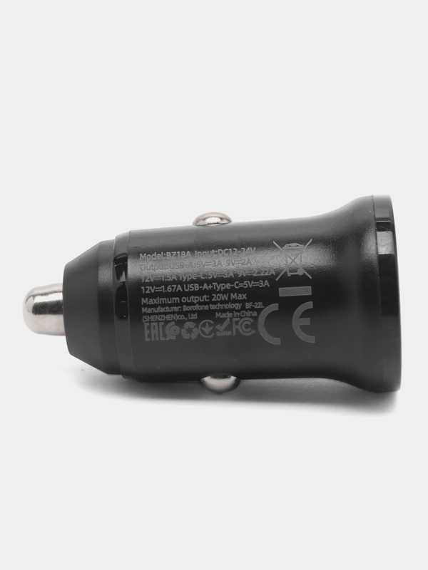 Быстрая зарядка в авто, АЗУ 20w для телефона, устройство в прикуриватель Type-C и USB