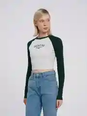 Лонгслив ТВОЕ короткий с надписью creative