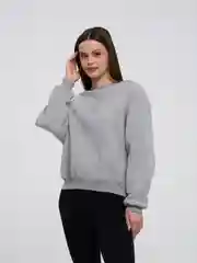 Серый меланж свитшот ТВОЕ утепленный без капюшона