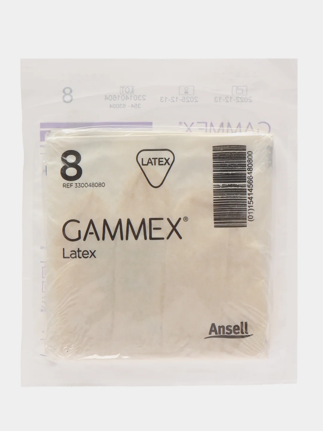 Перчатки хирургические латексные Gammex, размер 8