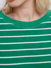 Зеленый лонгслив ТВОЕ полосатый из хлопка