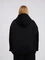 Черный худи ТВОЕ утепленное plus size с надписью