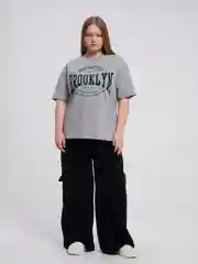 Черный брюки ТВОЕ широкие карго plus size с боковыми карманами