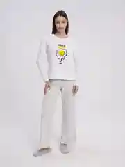 Белый пижама ТВОЕ домашняя женская с лонгсливом и шортами из хлопка
