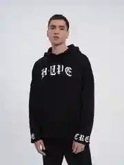 Худи ТВОЕ утепленное оверсайз с надписью hype