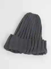 Серый шапка вязаная, зимняя, утепленная, эластичная унисекс