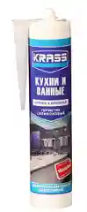 КРАСС герметик для кухни и ванны, силиконовый, цвет белый, 300 мл