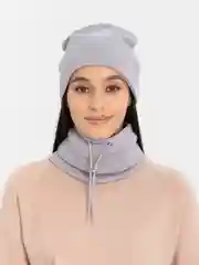 Серый шапка и снуд, женский теплый комплект