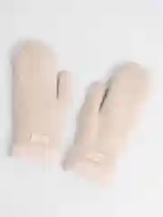 Бежевый варежки женские зимние теплые, вязаные, с подкладом, HENU FASHION UGC