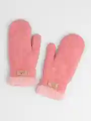 Коралловый варежки женские зимние теплые, вязаные, с подкладом, HENU FASHION UGC