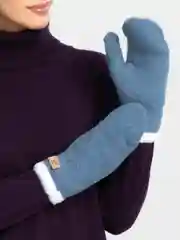 Синий варежки женские зимние теплые, вязаные, с подкладом, HENU FASHION UGC