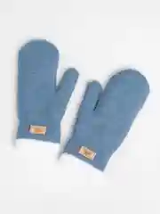 Синий варежки женские зимние теплые, вязаные, с подкладом, HENU FASHION UGC