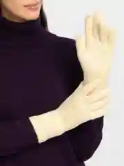 Молочный перчатки женские, базовые, вязаные, сенсорные для телефона