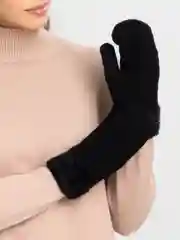 Белый варежки женские зимние, теплые, вязанные, однотонные