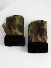 Зеленый мужские варежки меховые для рыбалки и охоты/рукавицы меховые