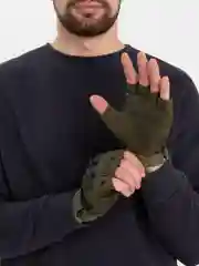 Оливковый тактические перчатки без пальцев, олива