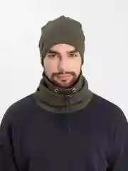Хаки шапка и снуд для мальчика