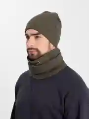 Хаки шапка и снуд для мальчика