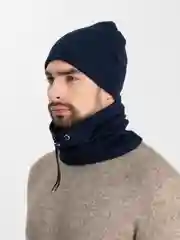 Синий шапка и снуд для мальчика
