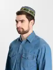 Зелёный хаки тюбетейка мужская