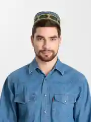 Зелёный хаки тюбетейка мужская