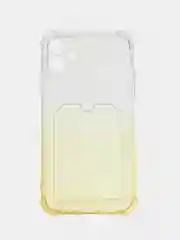 Желтый чехол цветной для iPhone 7/8 Plus, SE2020, 11/12/13/14, Plus, Pro Max, с карманом для карт