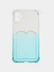 Лазурный чехол цветной для iPhone 7/8 Plus, SE2020, 11/12/13/14, Plus, Pro Max, с карманом для карт