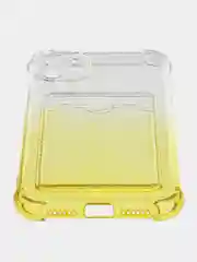 Лимонный чехол цветной для iPhone 7/8 Plus, SE2020, 11/12/13/14, Plus, Pro Max, с карманом для карт