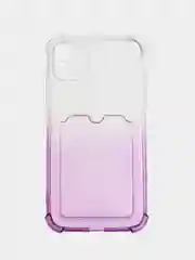 Пурпурный чехол цветной для iPhone 7/8 Plus, SE2020, 11/12/13/14, Plus, Pro Max, с карманом для карт