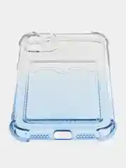 Синий чехол цветной для iPhone 7/8 Plus, SE2020, 11/12/13/14, Plus, Pro Max, с карманом для карт