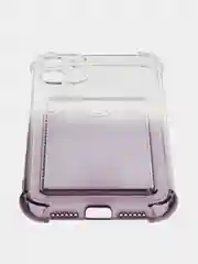 Черный чехол цветной для iPhone 7/8 Plus, SE2020, 11/12/13/14, Plus, Pro Max, с карманом для карт