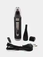 Черный триммер для носа, бороды, бровей и ушей Geemy GM-3109, черный