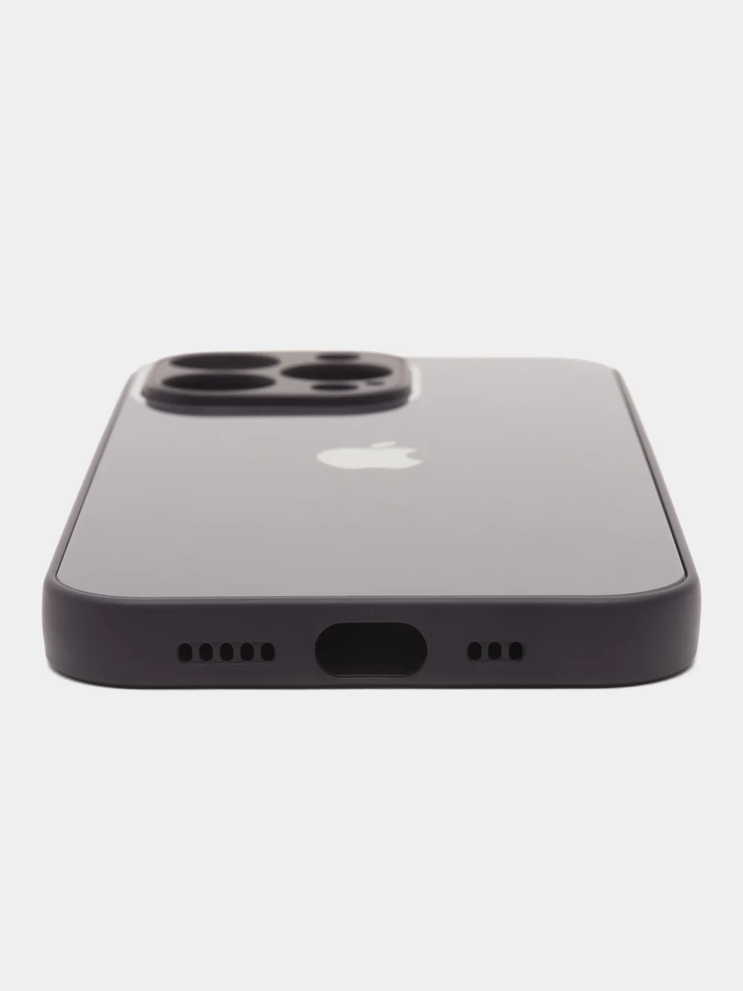 Индиго силиконовый чехол на iPhone 13, 13 Pro, 13 Pro Max, со стеклянной панелью