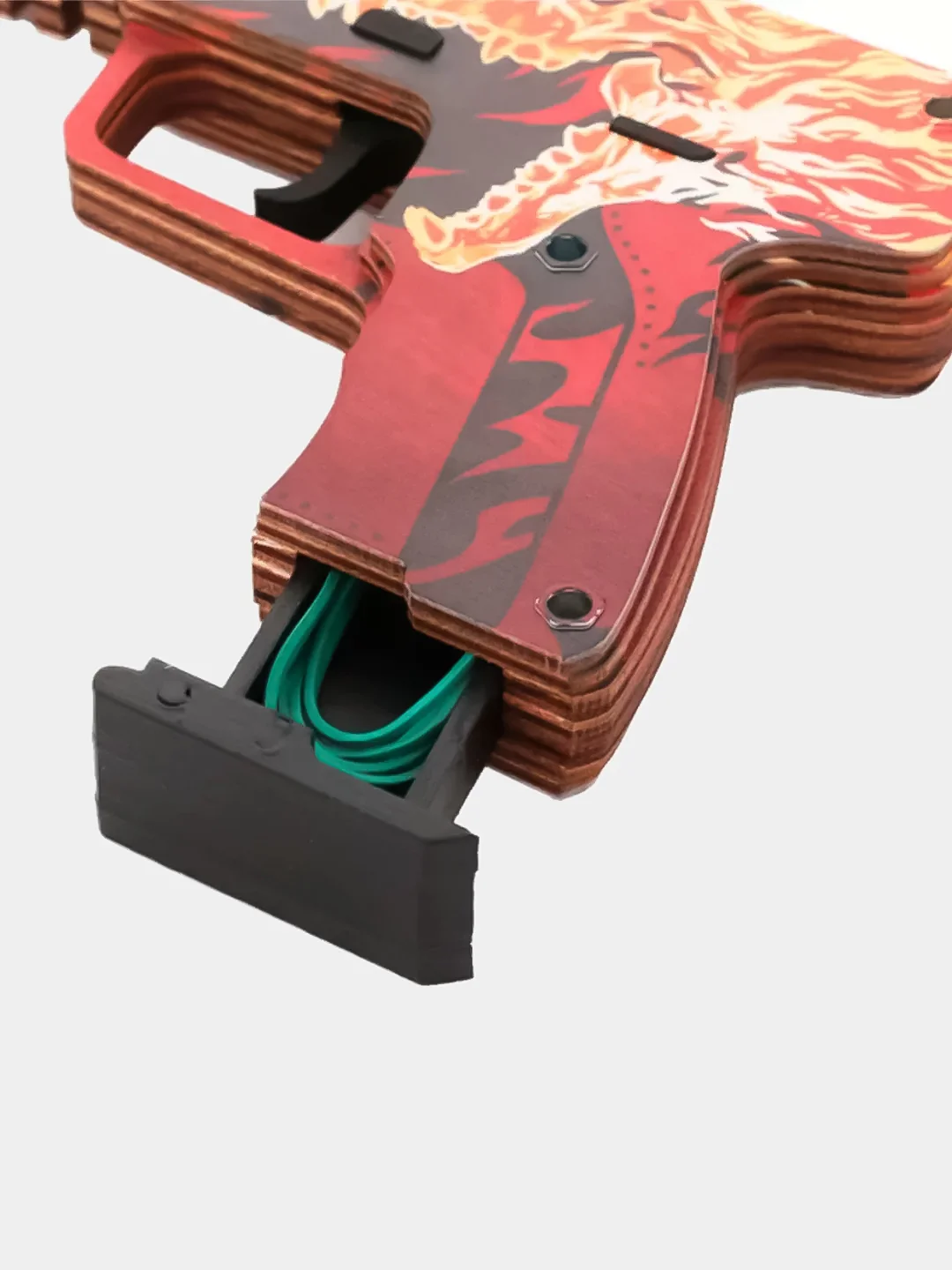 Алый резинкострел пистолет Five-Seven (FN) из кс го / cs go Утренний Вой, дерево