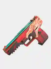 Алый резинкострел пистолет Five-Seven (FN) из кс го / cs go Утренний Вой, дерево