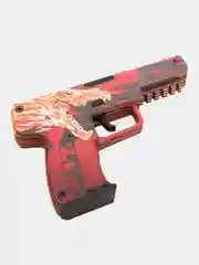Алый резинкострел пистолет Five-Seven (FN) из кс го / cs go Утренний Вой, дерево
