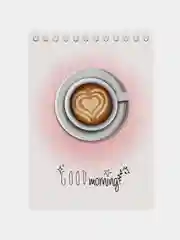 Блокнот маленький на пружине "Good morning"